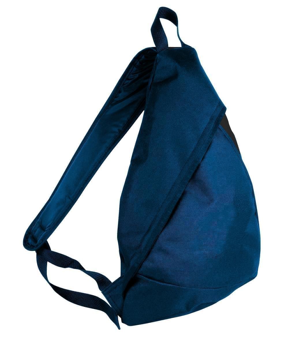 USA Made Poly Sling Messenger Backpacks, Navy-Black, 2101110-AWR