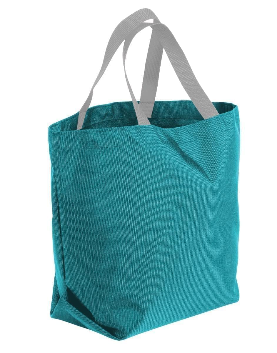 USA Made Poly Convention Expo Tote Bags, Turquoise-Grey, 2BAD31UA9U