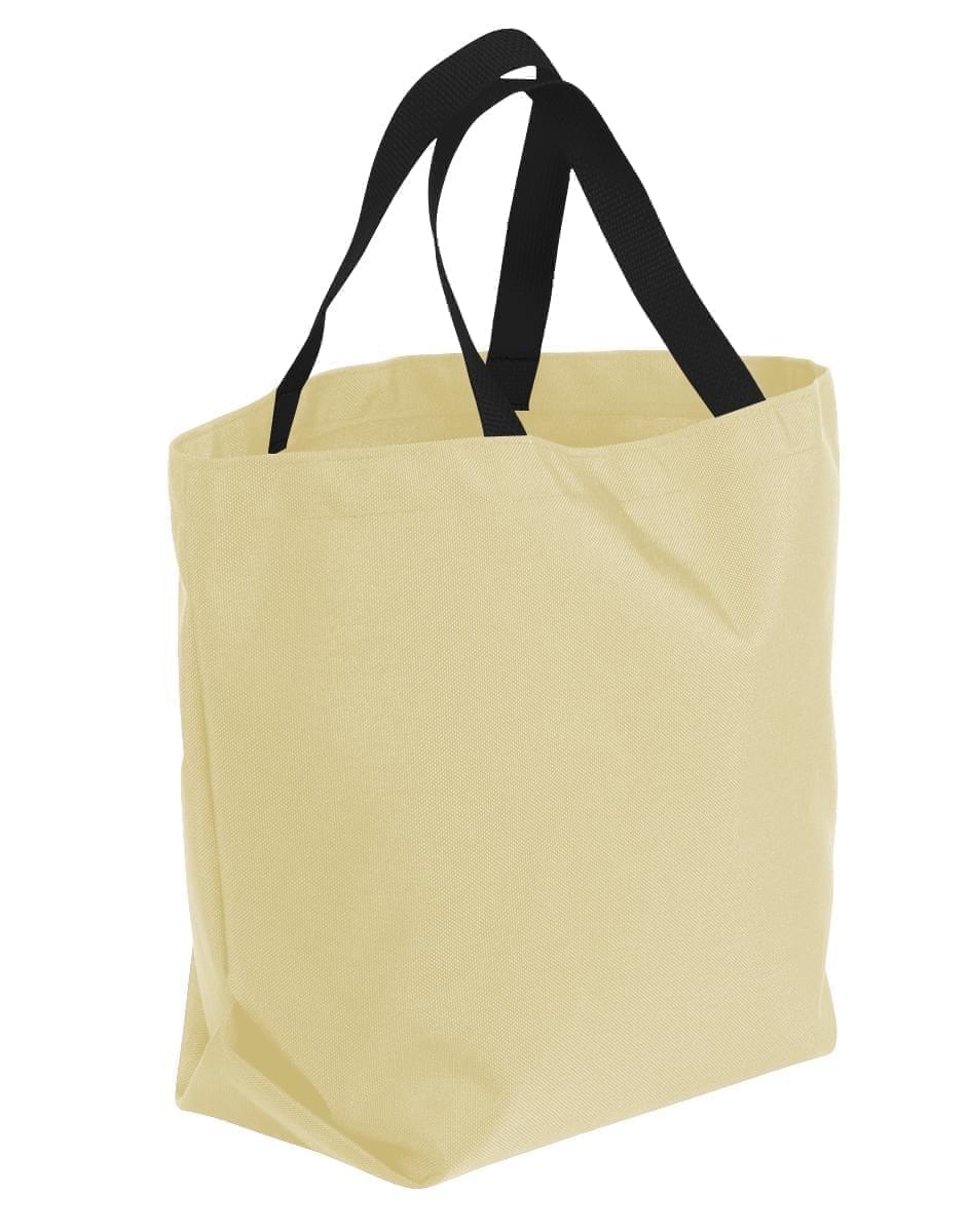 USA Made Canvas Grocery Tote Bags, Natural-Black, 2BAD31UAKR