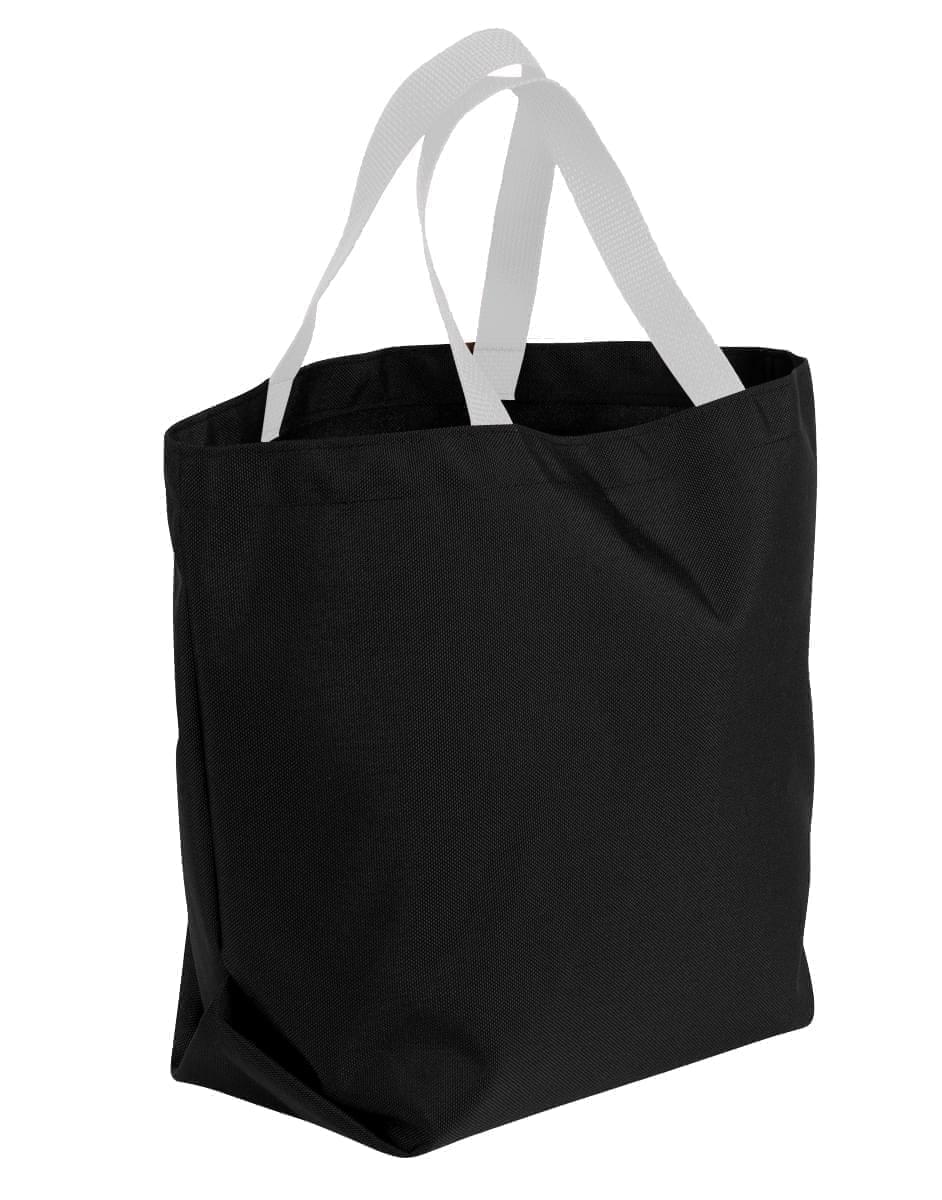 USA Made Poly Convention Expo Tote Bags, Black-White, 2BAD31UAO4