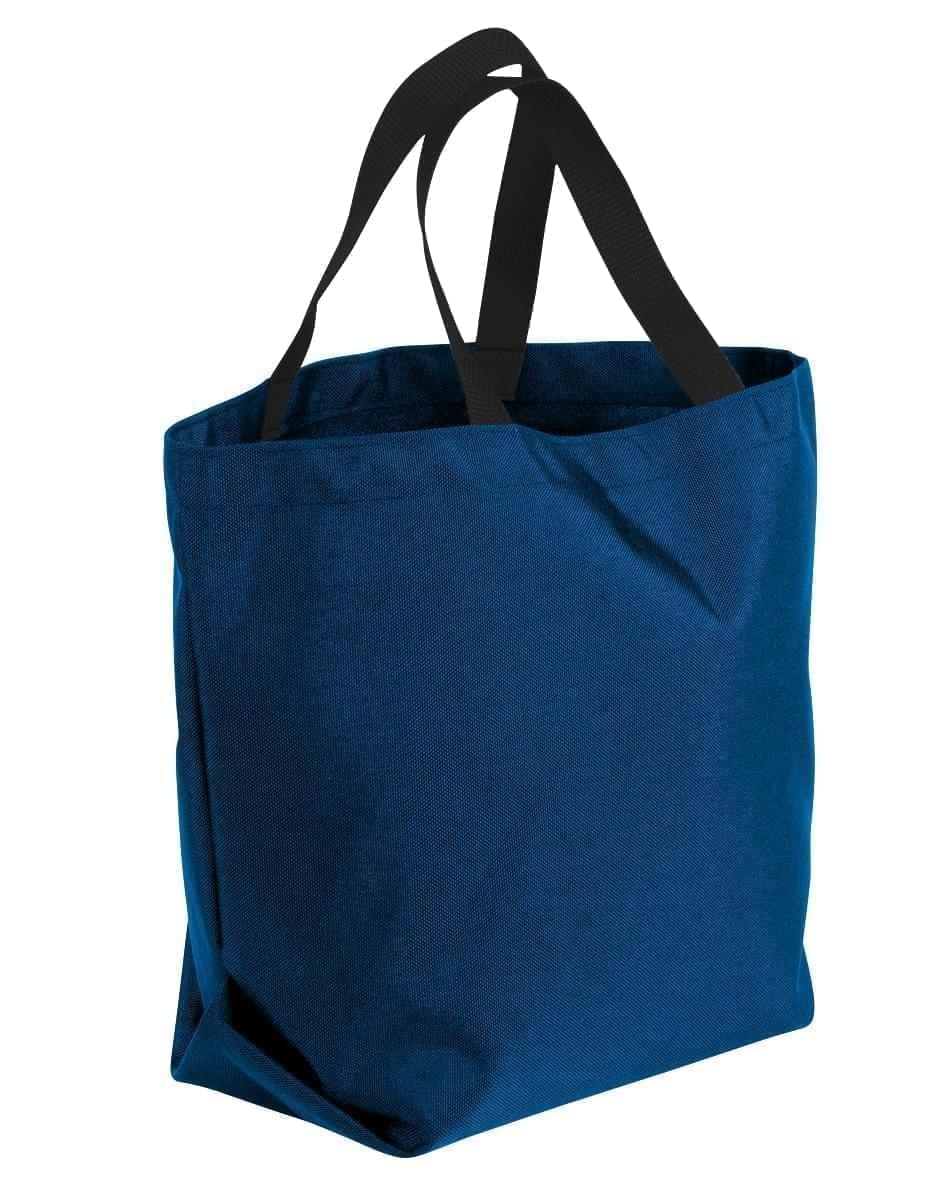 USA Made Poly Convention Expo Tote Bags, Navy-Black, 2BAD31UAWR
