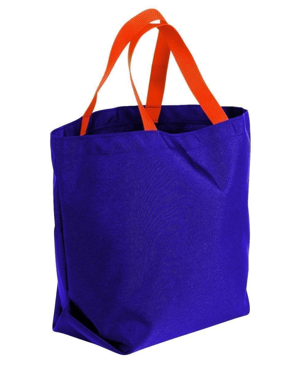 USA Made Poly Convention Expo Tote Bags, Purple-Orange, 2BAD31UAY0