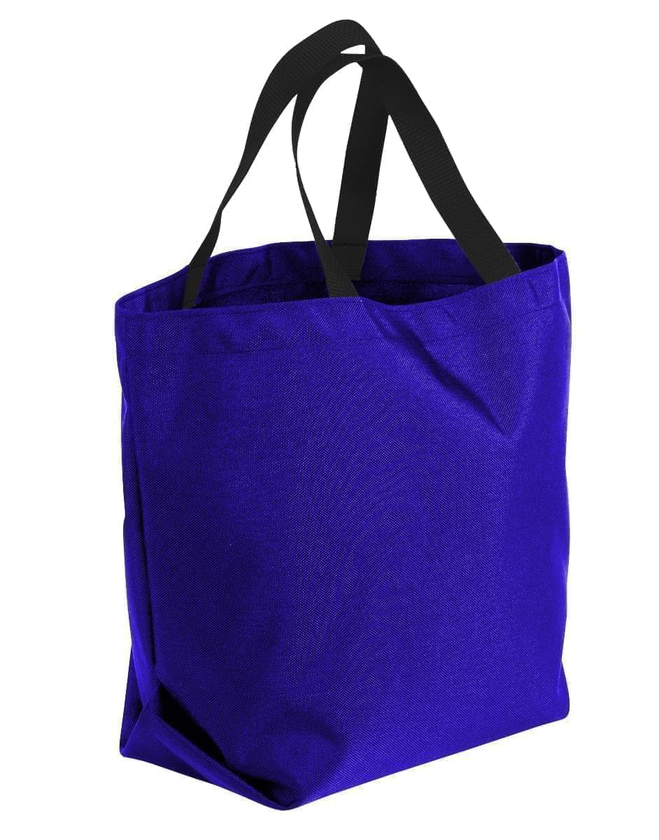 USA Made Poly Convention Expo Tote Bags, Purple-Black, 2BAD31UAYR