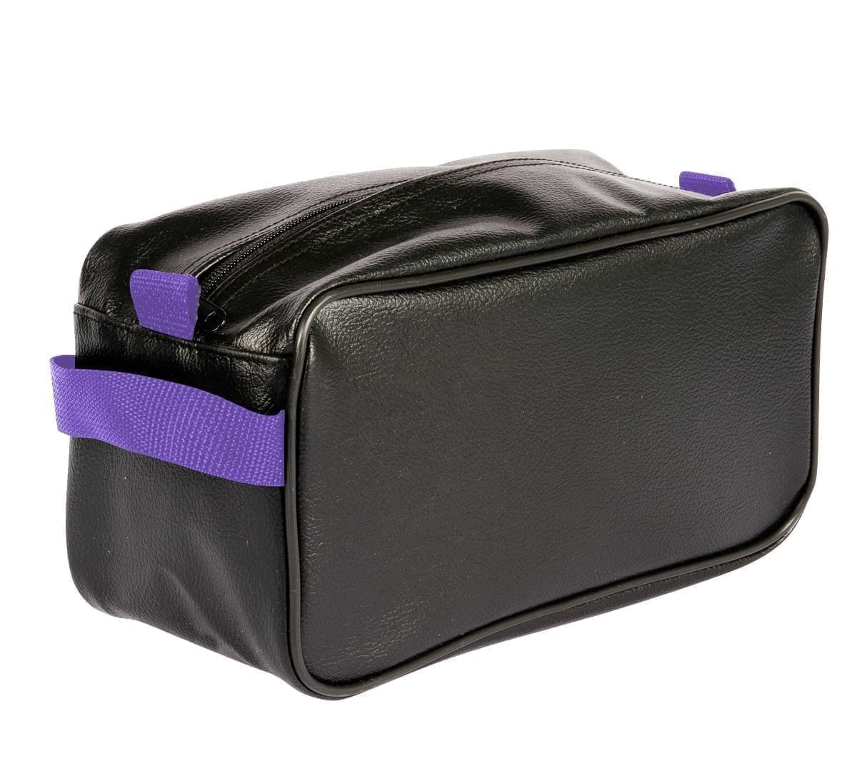 USA Made Cosmetic & Toiletry Cases, Black-Purple, 3000996-AO1