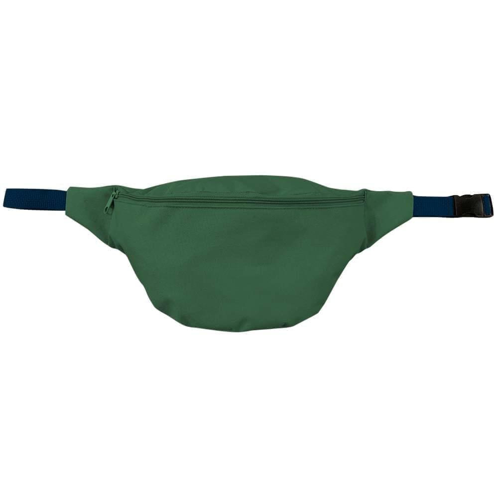 Deluxe Fanny Pack-600 D Poly-11W X 6H X 4D-Hunter Green/Navy