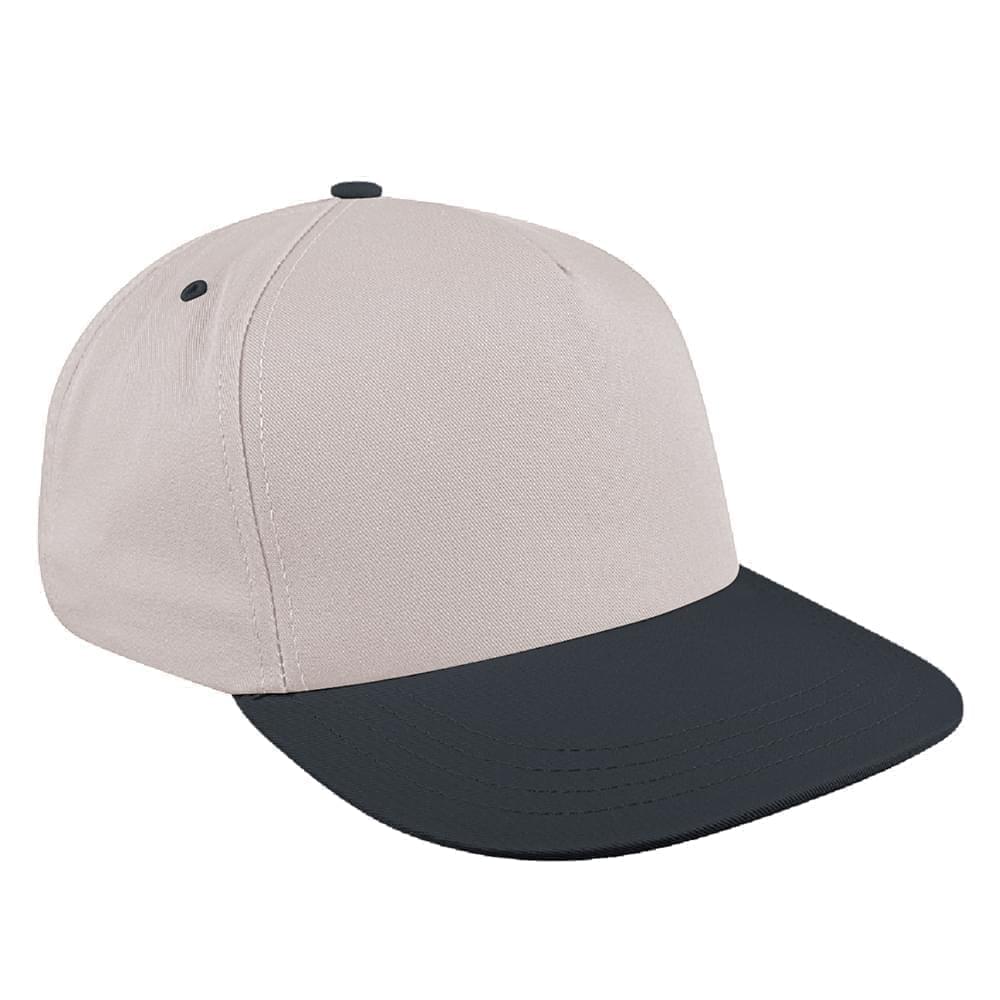 Putty-Dark Gray Brushed Leather Skate Hat