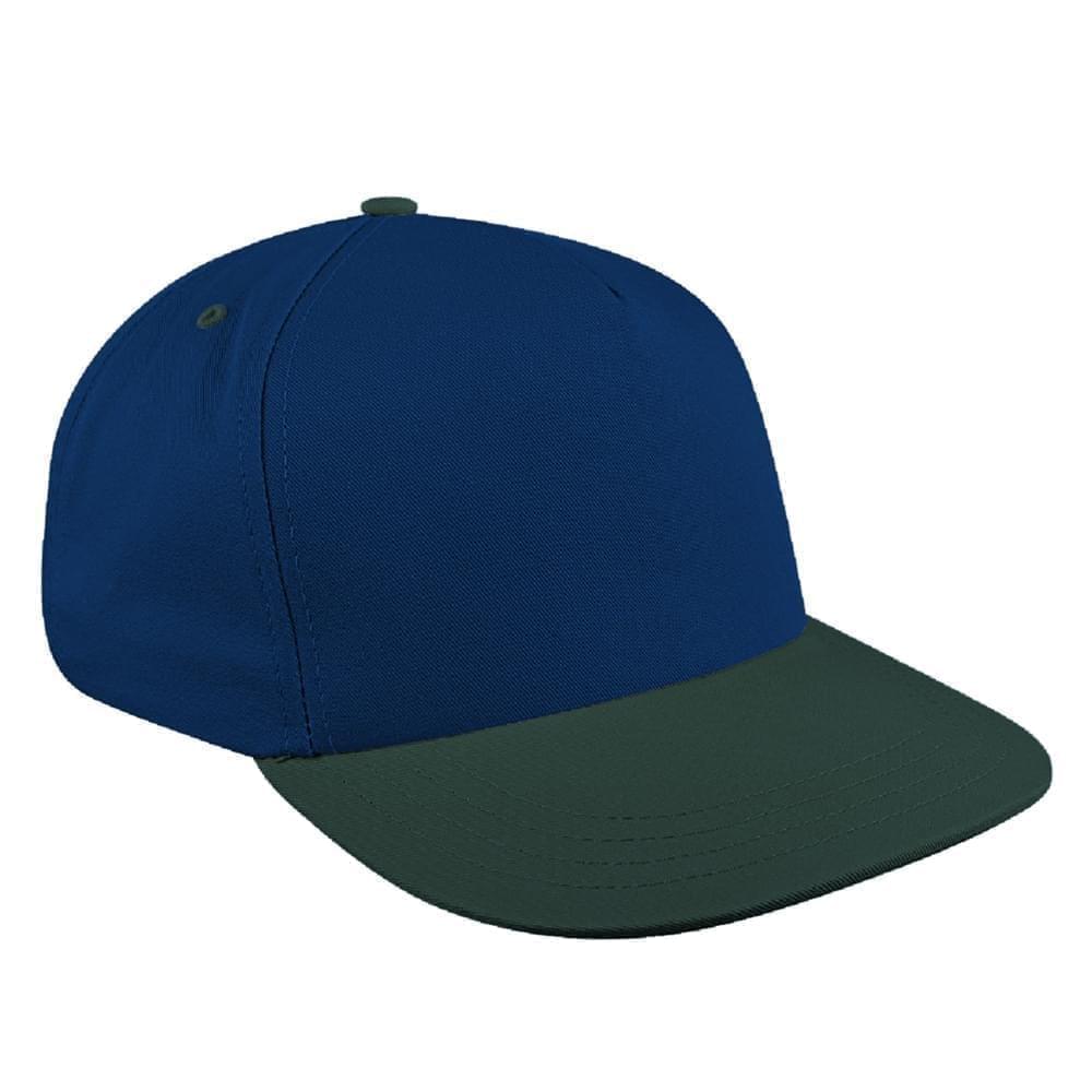 Navy-Hunter Green Brushed Self Strap Skate Hat