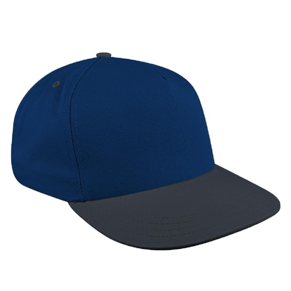 Two Tone Eyelets Brushed Leather Skate Hat