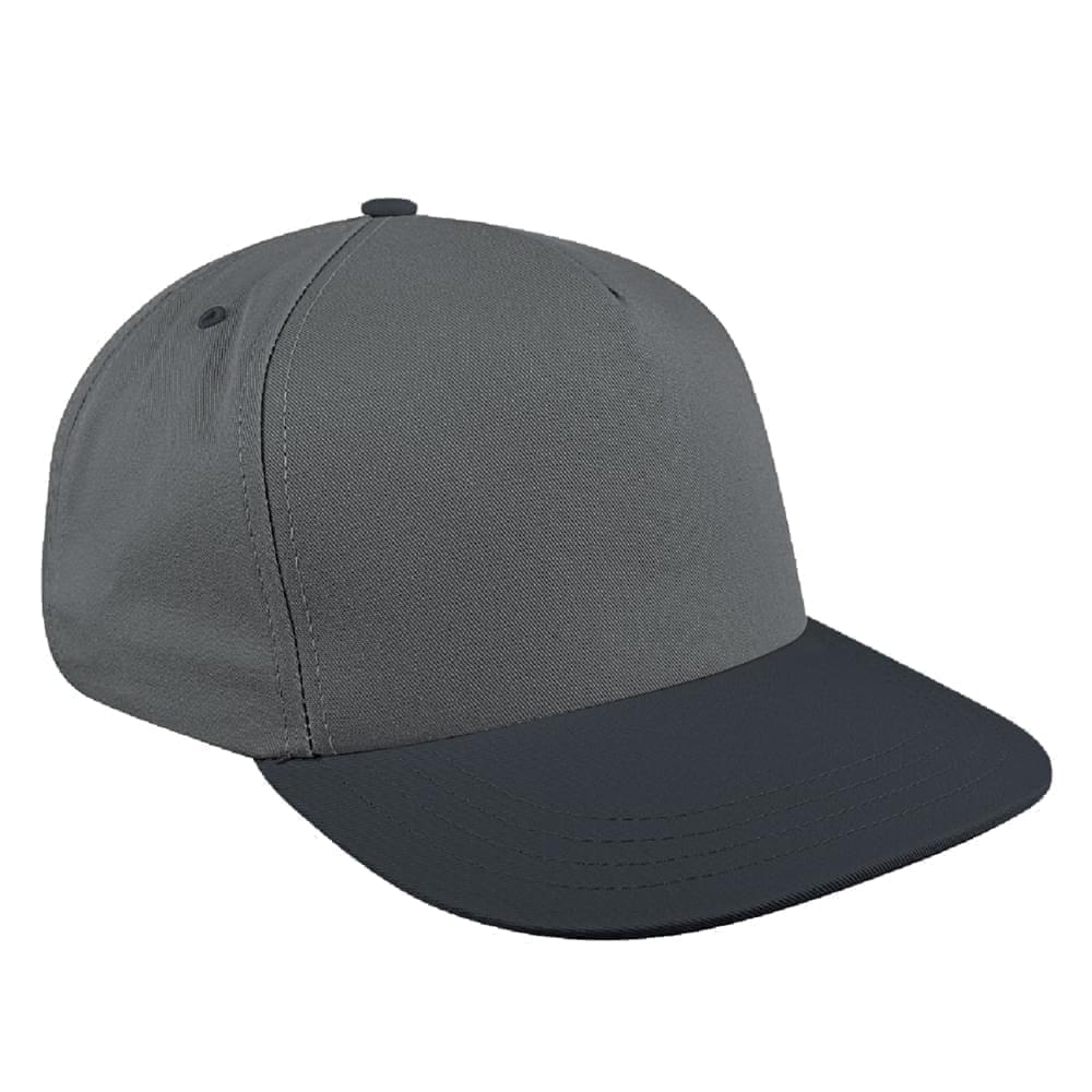 Light Gray-Dark Gray Brushed Snapback Skate Hat