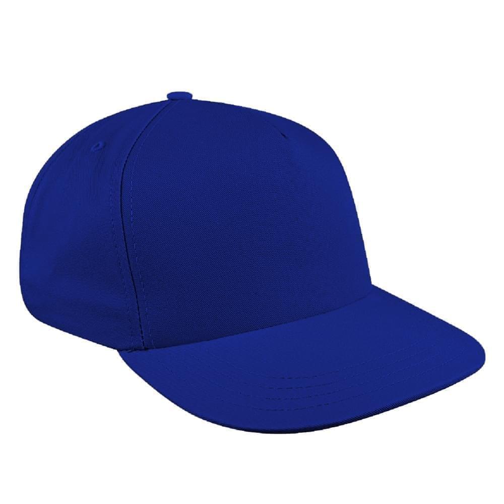 Royal Blue Brushed Leather Skate Hat