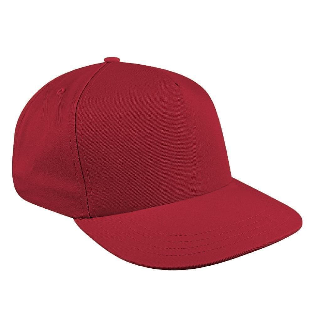 Red Brushed Slide Buckle Skate Hat