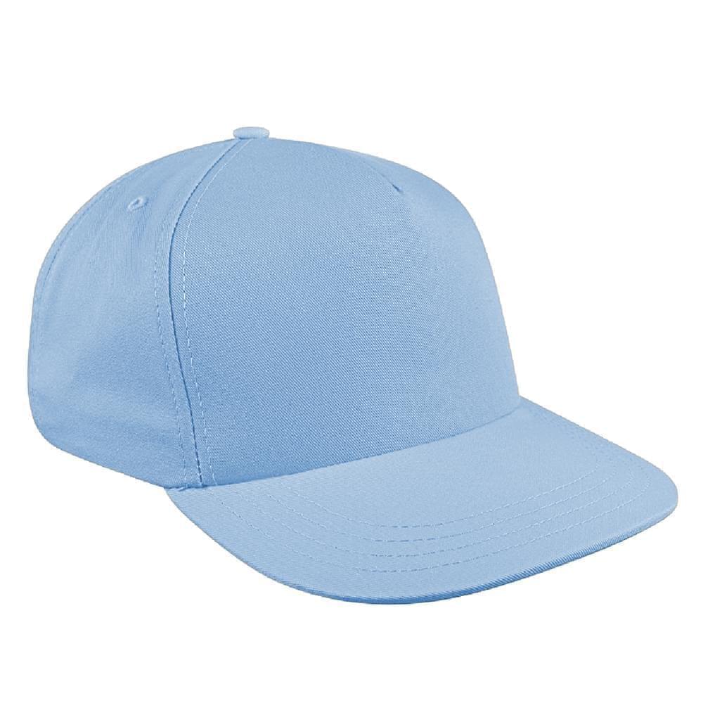 Light Blue Brushed Leather Skate Hat