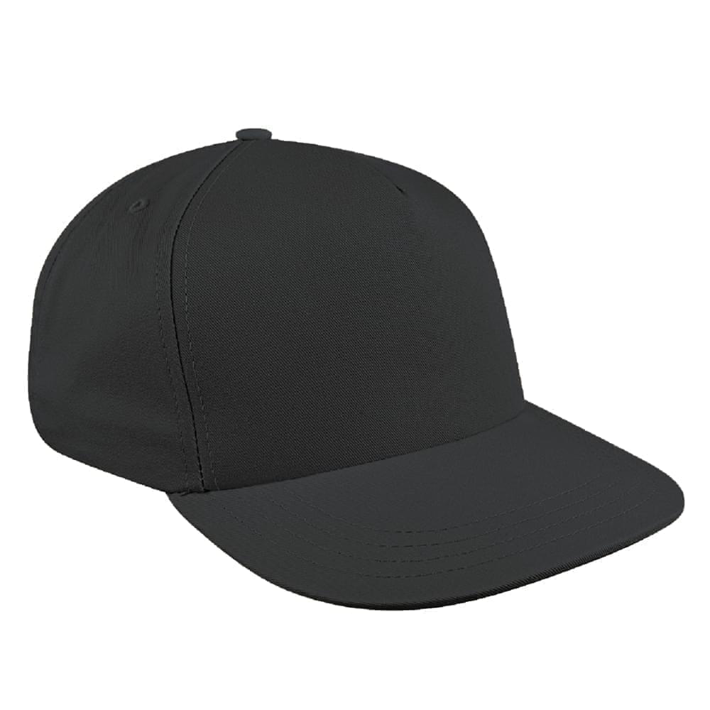 Dark Gray Brushed Leather Skate Hat