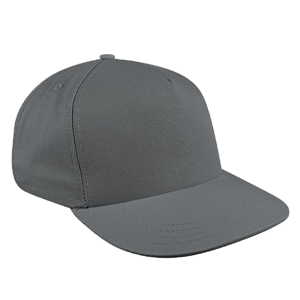 Light Gray Brushed Leather Skate Hat