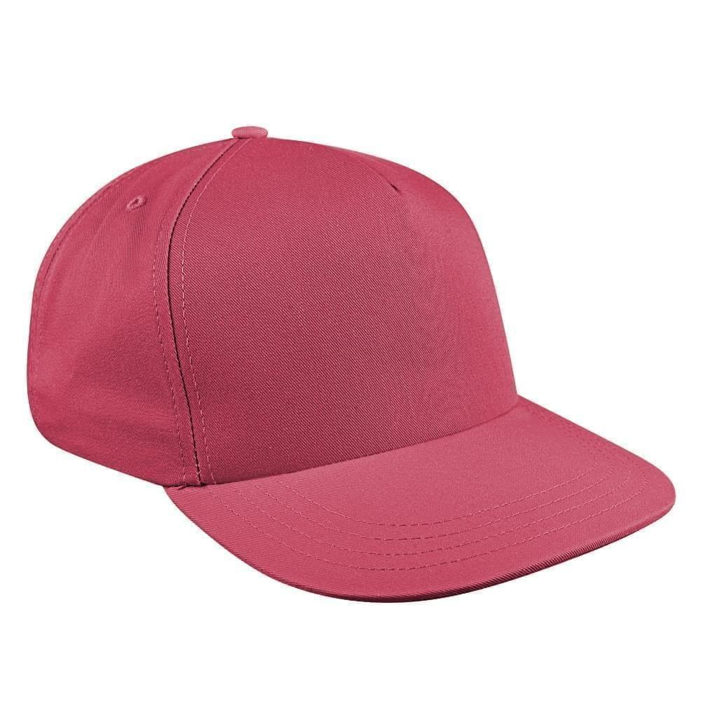 Nautical Red Brushed Slide Buckle Skate Hat