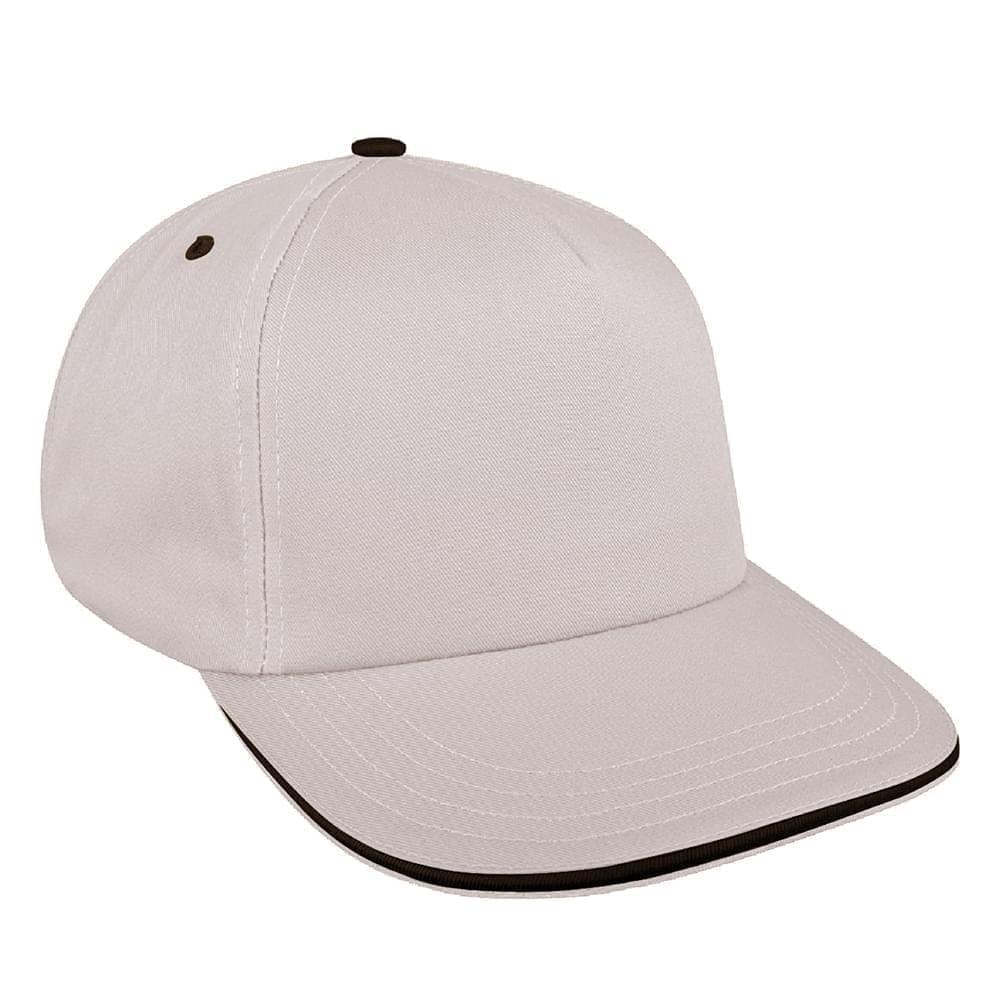 Putty-Black Brushed Leather Skate Hat