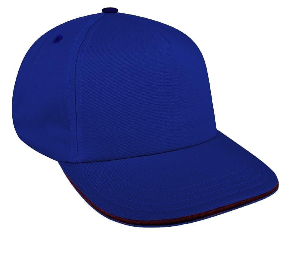 Royal Blue-Red Ripstop Slide Buckle Skate Hat