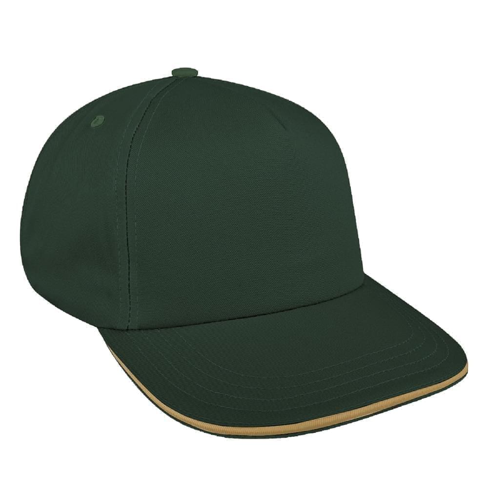 Hunter Green-Khaki Wool Snapback Skate Hat