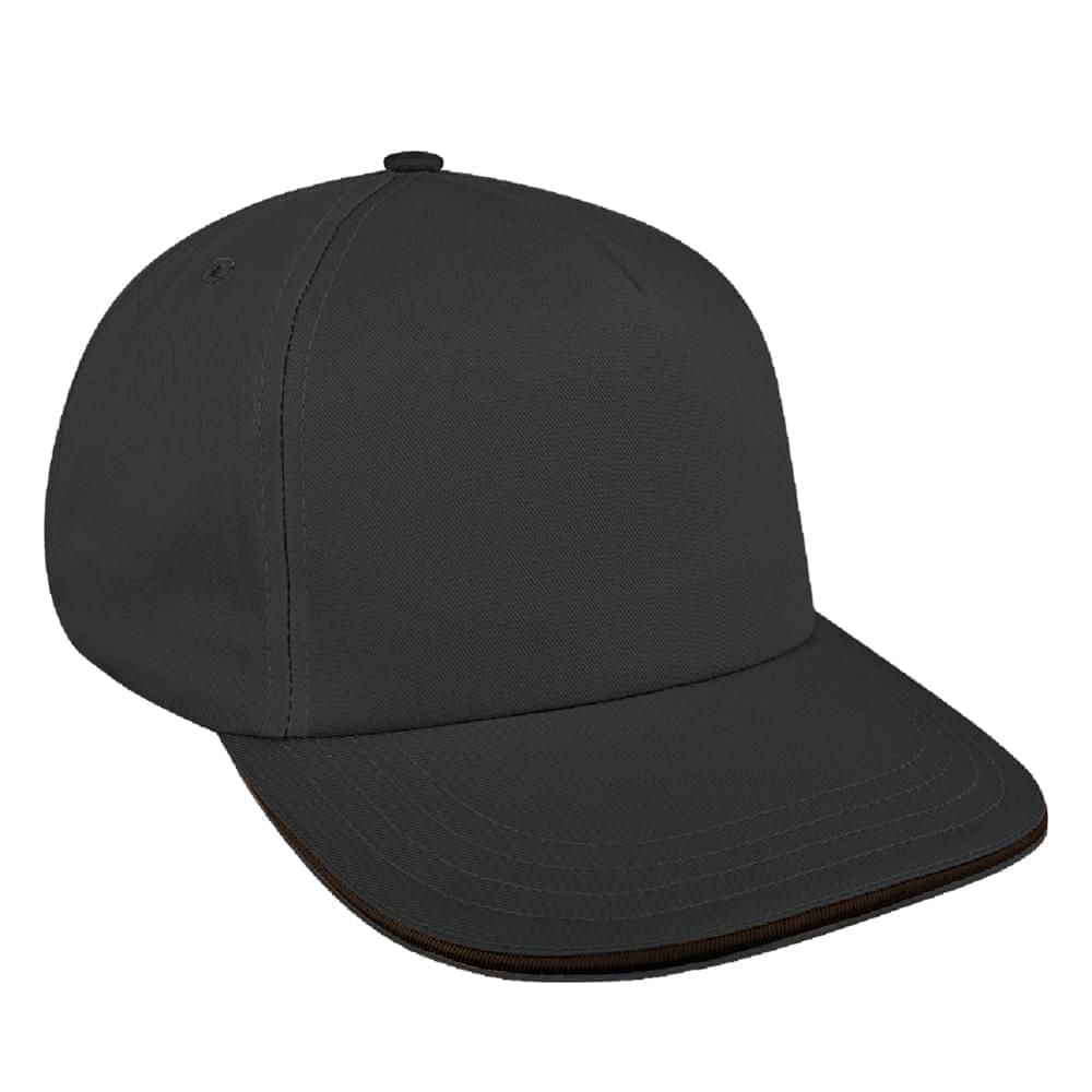 Dark Gray-Black Ripstop Slide Buckle Skate Hat