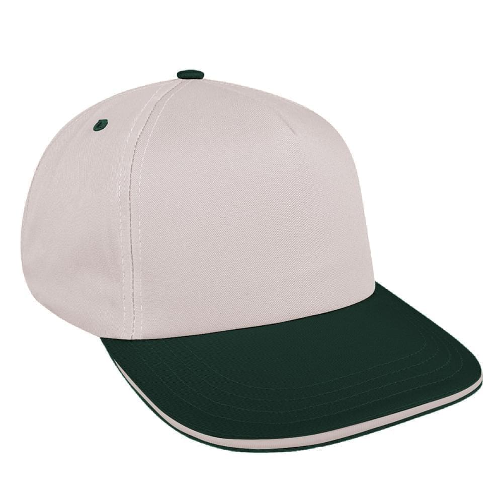 Putty-Hunter Green Brushed Leather Skate Hat