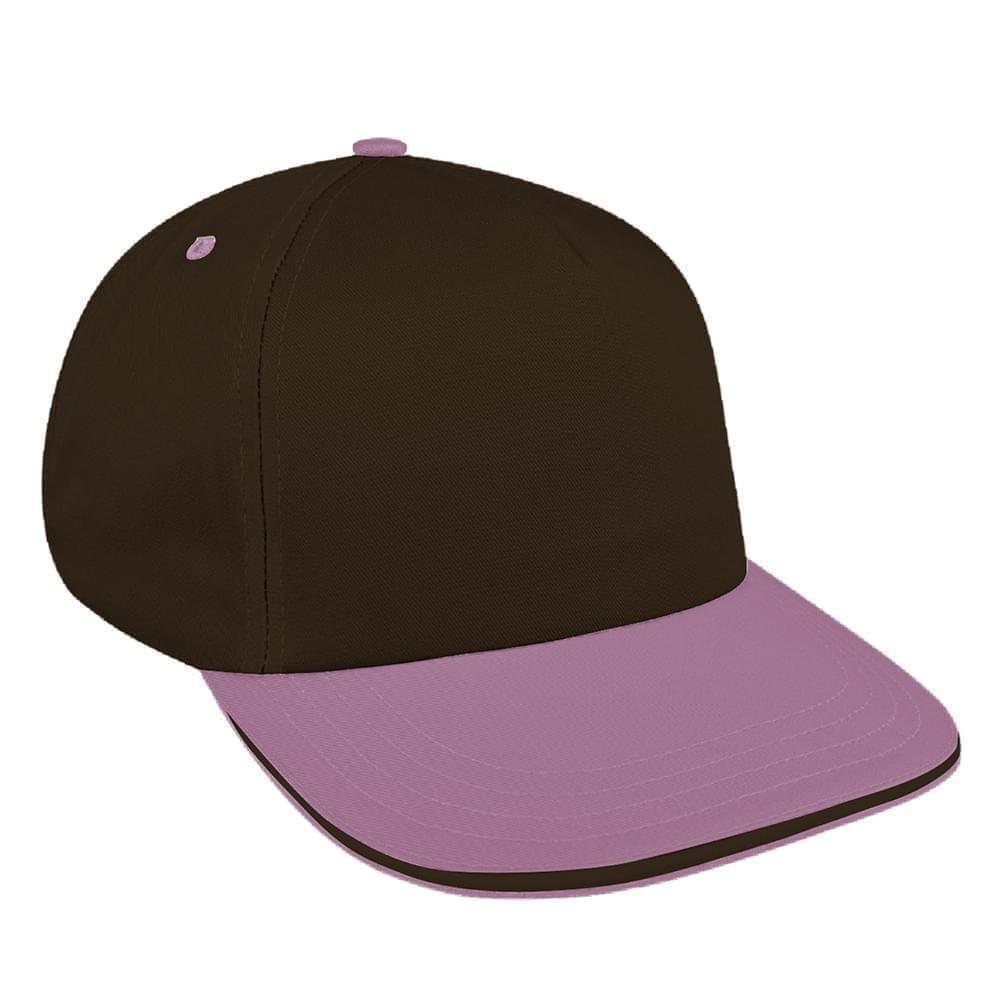 Black-Pink Brushed Leather Skate Hat