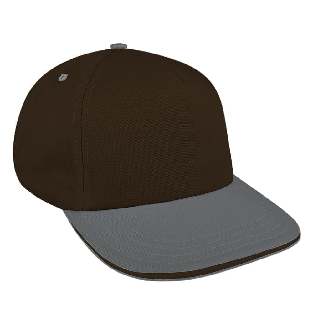 Black-Light Gray Brushed Self Strap Skate Hat