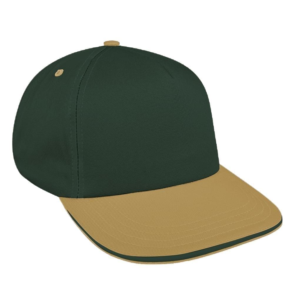 Two Tone Sandwich Brushed Leather Skate Hat