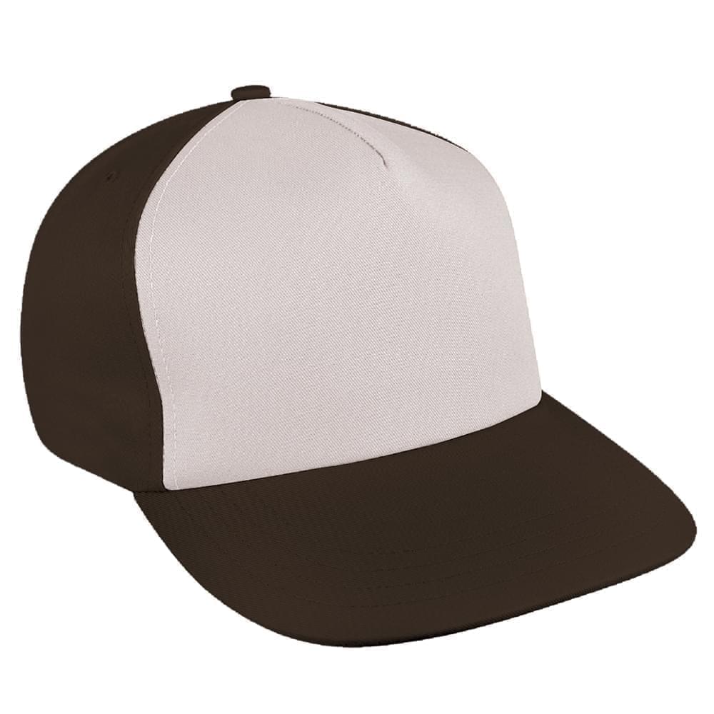 Putty-Black Brushed Leather Skate Hat