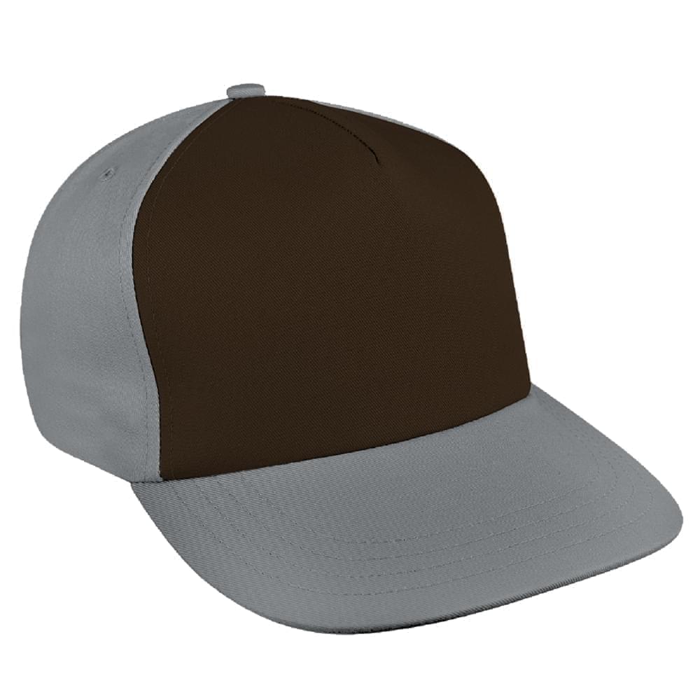 Black-Light Gray Brushed Self Strap Skate Hat