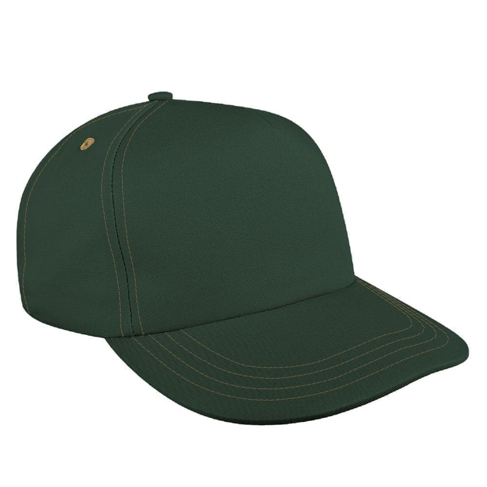 Hunter Green-Khaki Brushed Snapback Skate Hat