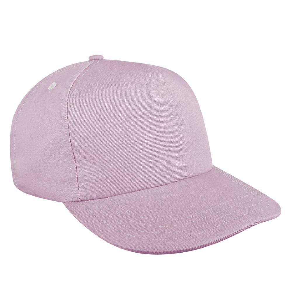 Pink-White Brushed Leather Skate Hat