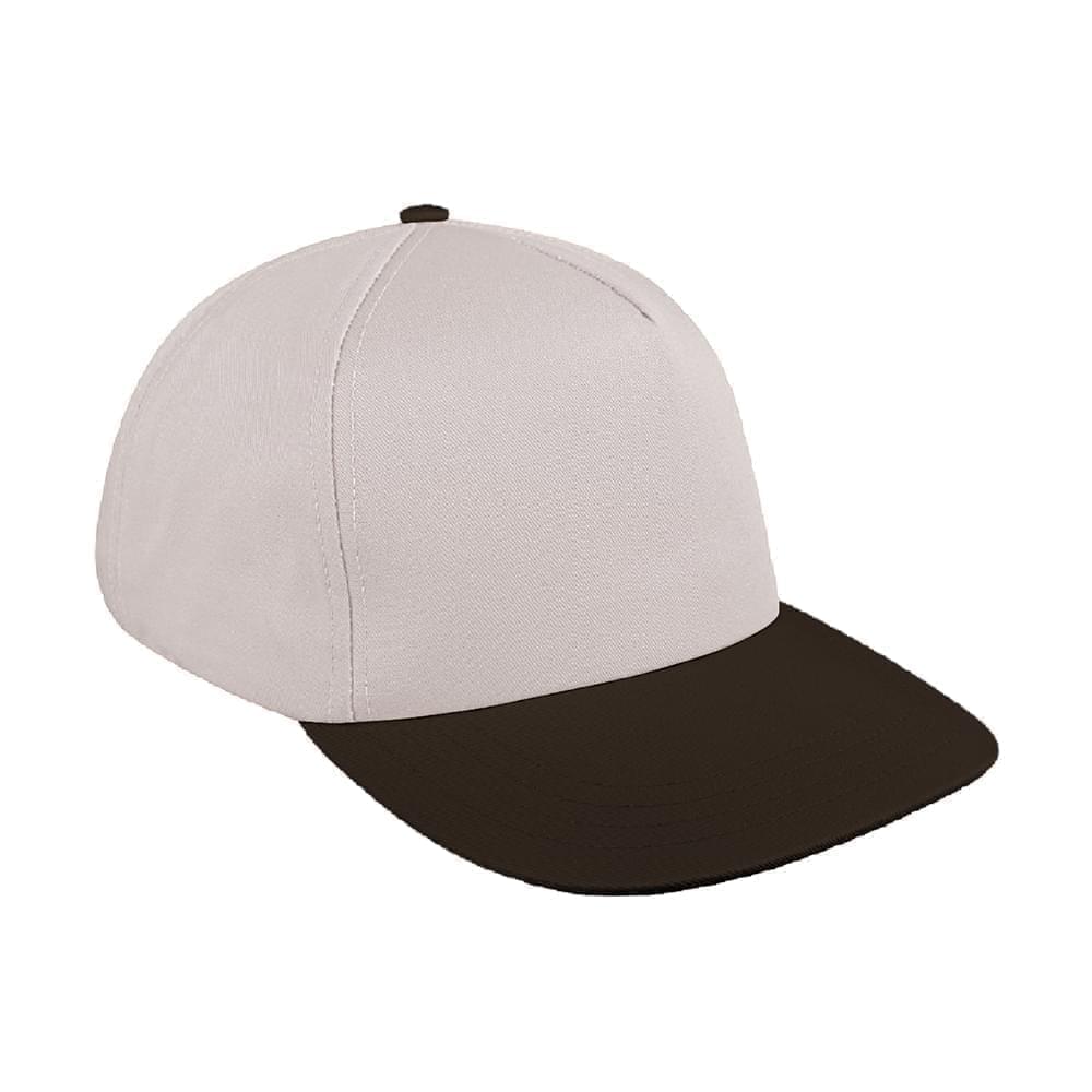Putty-Black Brushed Self Strap Skate Hat