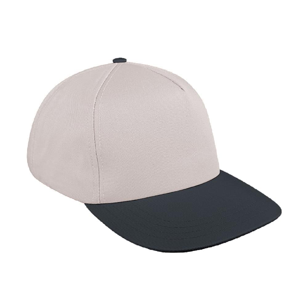 Putty-Dark Gray Brushed Leather Skate Hat