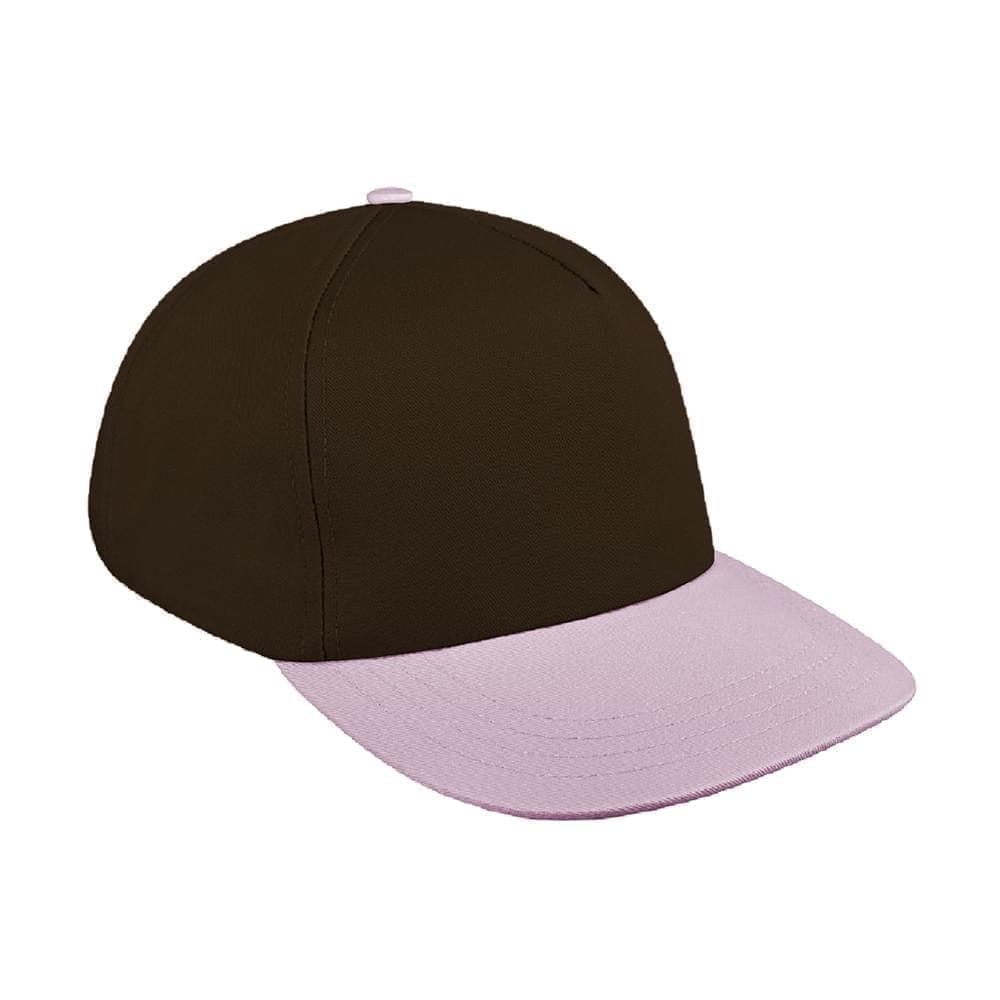 Black-Pink Brushed Self Strap Skate Hat