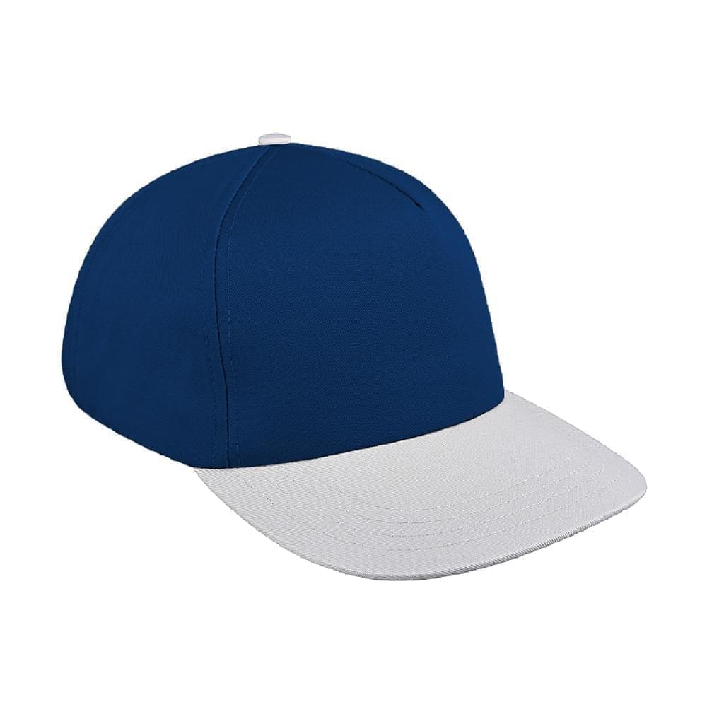 Navy-White Brushed Self Strap Skate Hat