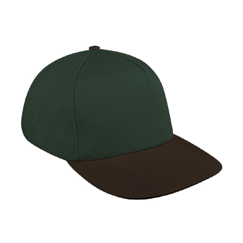 Hunter Green-Black Brushed Snapback Skate Hat