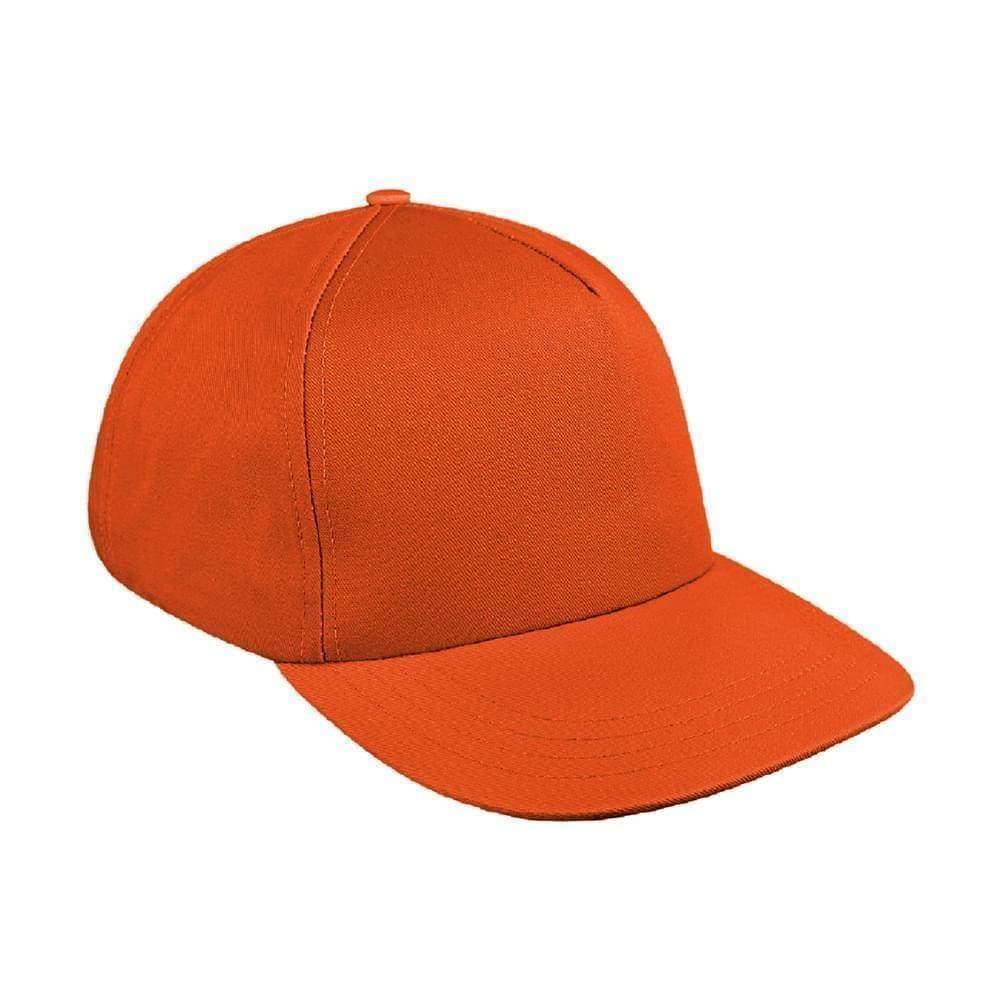 Solid Color Ripstop Leather Skate Hat