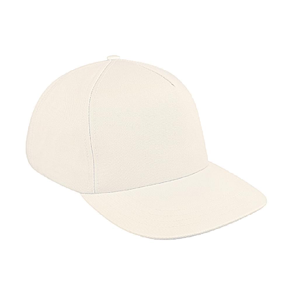 White Brushed Self Strap Skate Hat