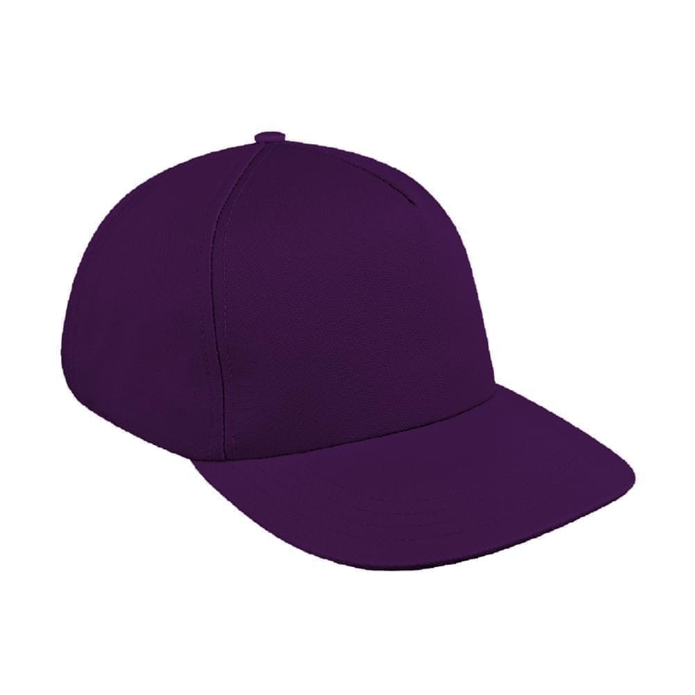 Solid Color Brushed Leather Skate Hat