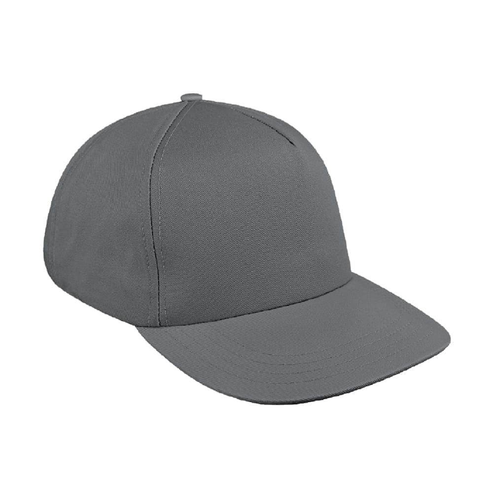 Light Gray Brushed Leather Skate Hat