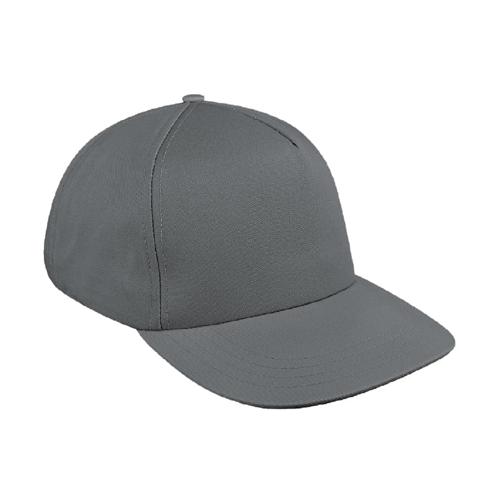 Solid Color Denim Leather Skate Hat