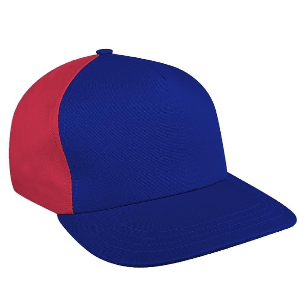 Royal Blue-Red Brushed Snapback Skate Hat