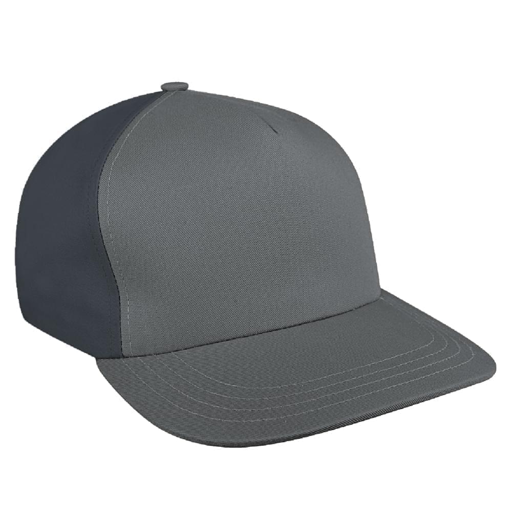 Light Gray-Dark Gray Brushed Self Strap Skate Hat
