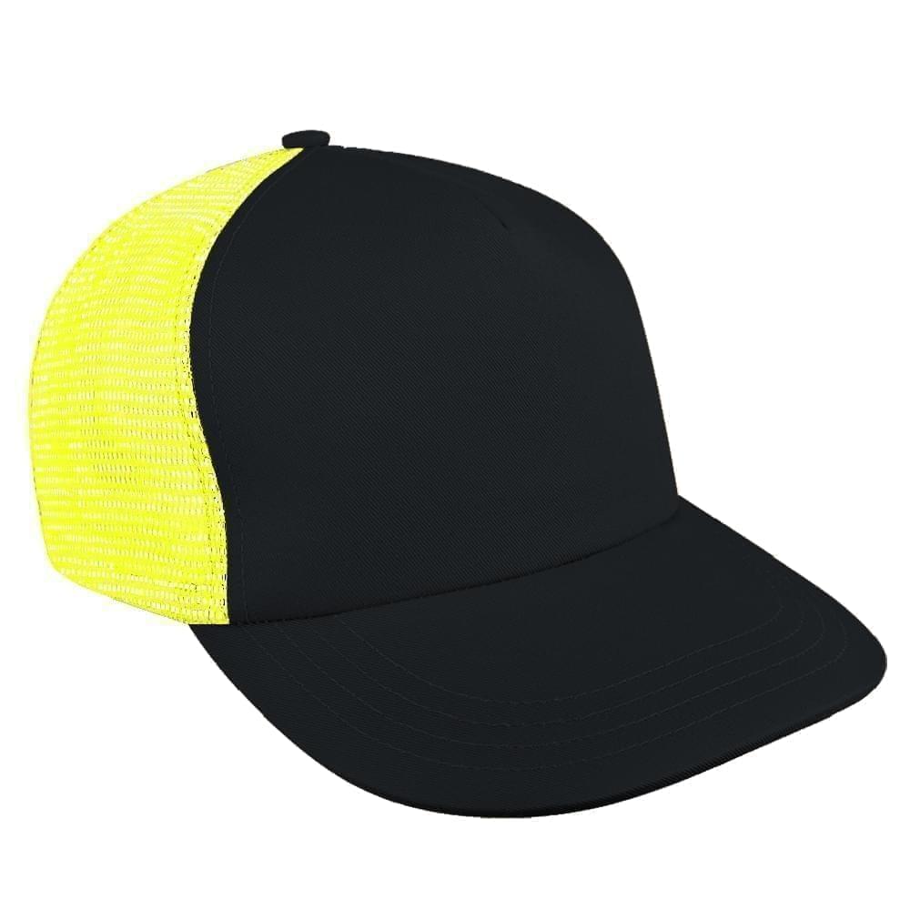Dark Gray-Safety Green Meshback Velcro Skate Hat