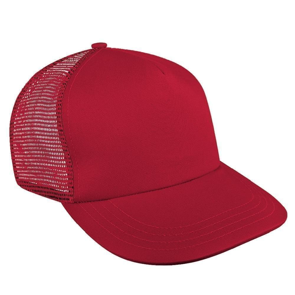 Solid Mesh Back Meshback Snapback Skate Hat