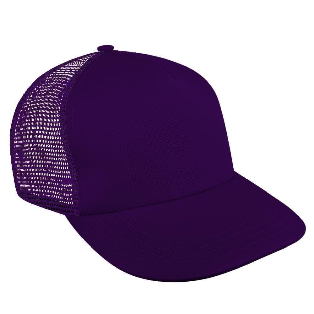 Purple-Purple Meshback Velcro Skate Hat