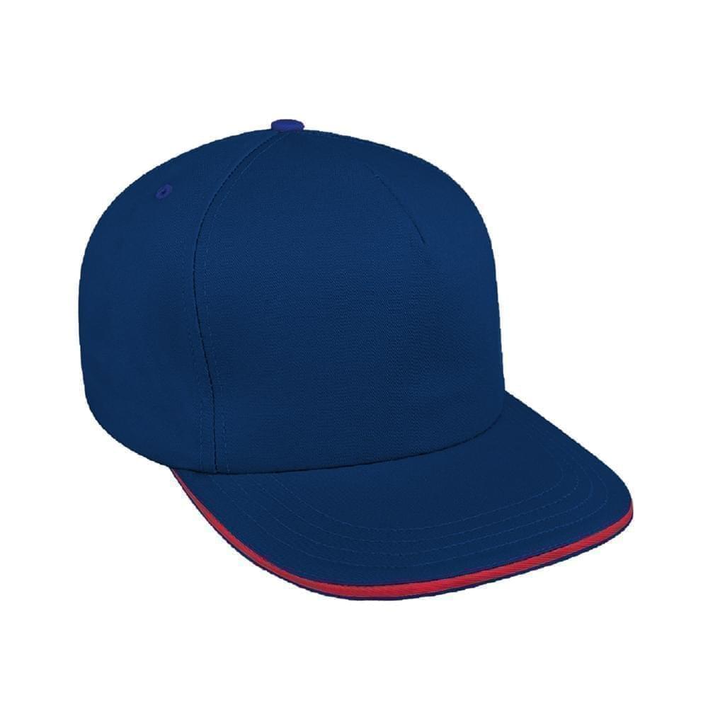 Download USA Made Navy-Red Twill Velcro Trucker