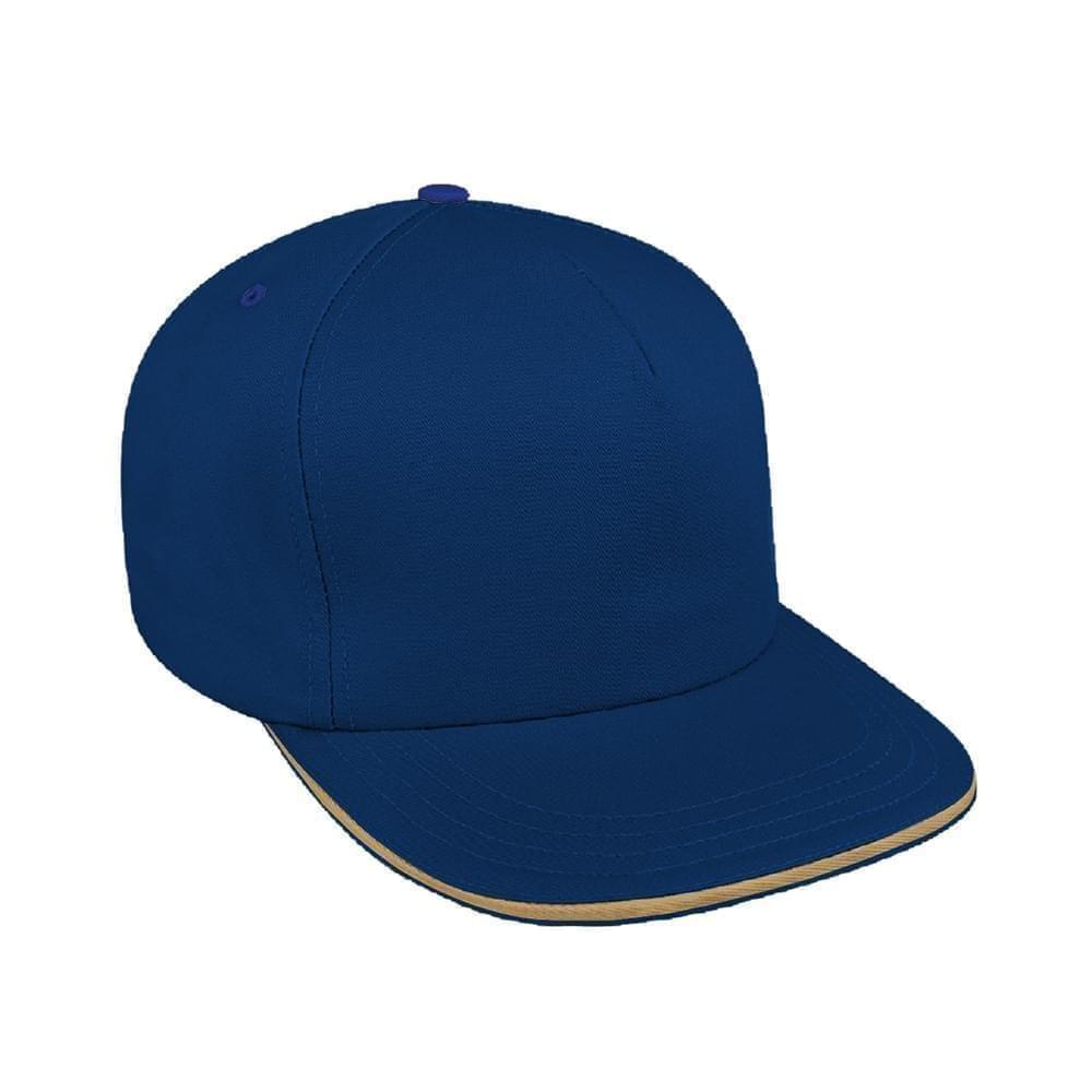 Navy-Khaki Brushed Self Strap Trucker