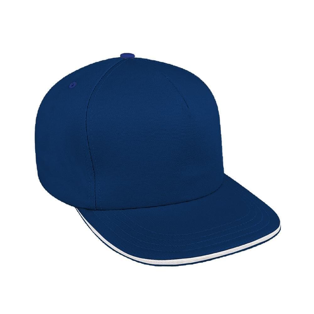 Navy-White Denim Slide Buckle Trucker
