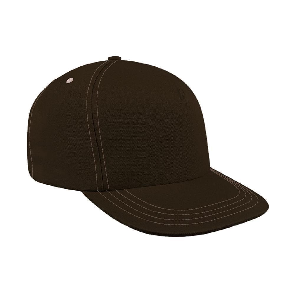 Contrast Stitching Brushed Self Strap Trucker
